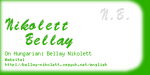 nikolett bellay business card